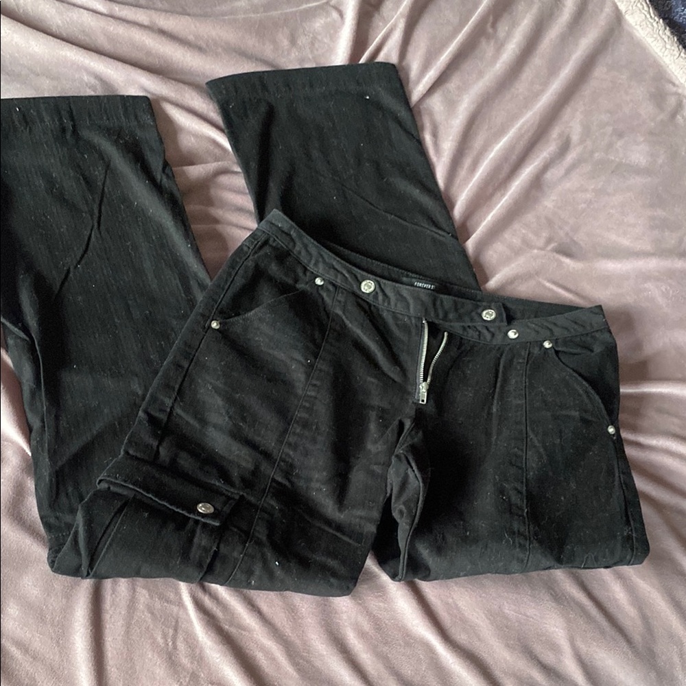Forever 21 Black Cargo Pants